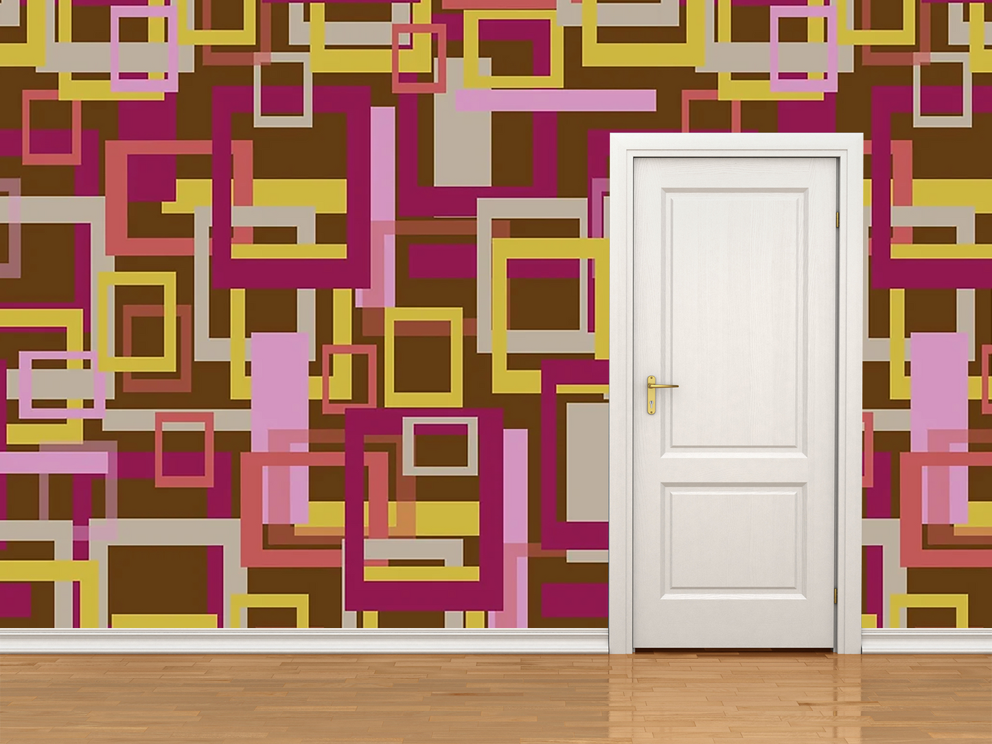 Camellia Brown Geometric