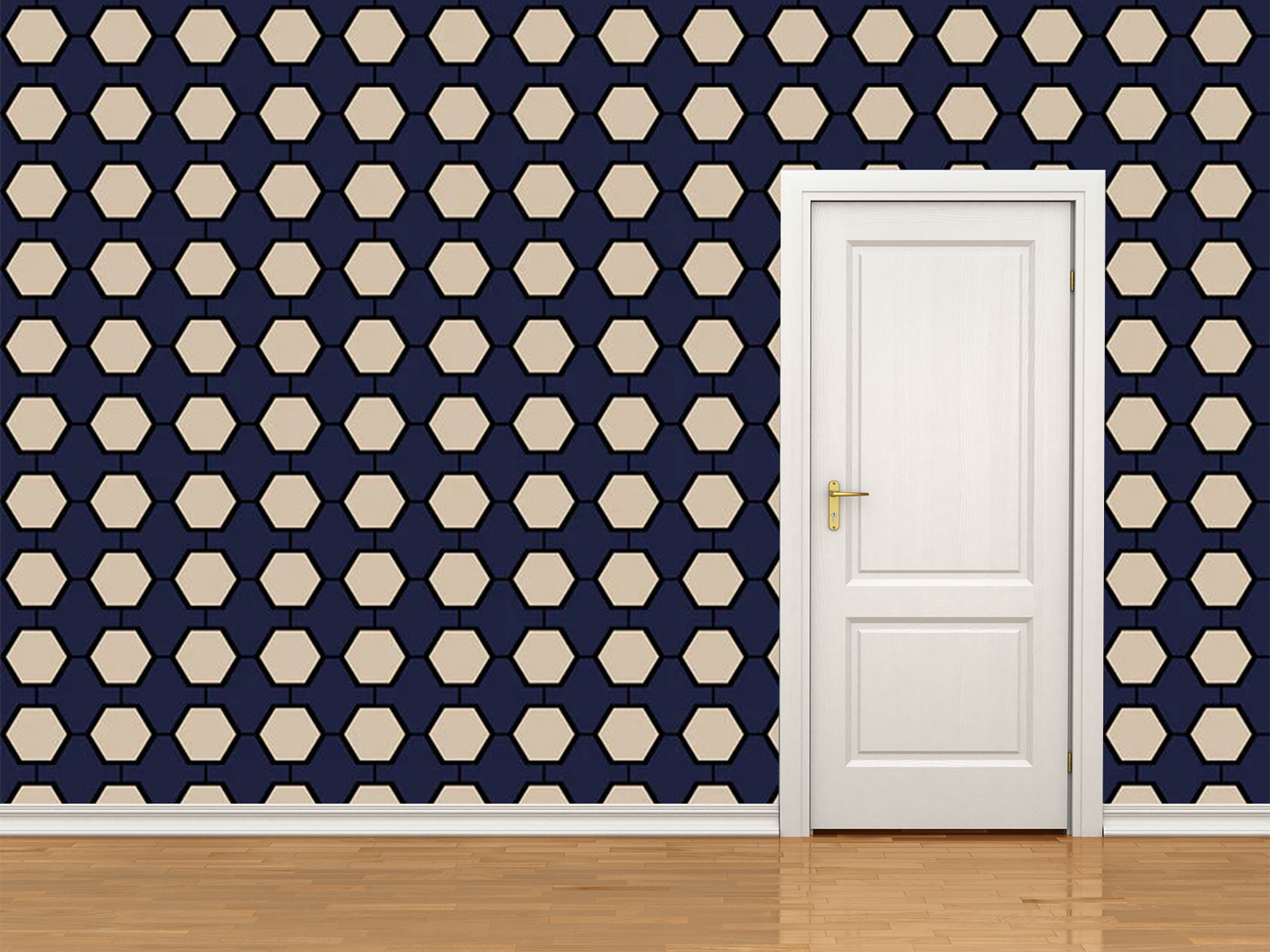 Magnolia Wallpaper Navy Mini