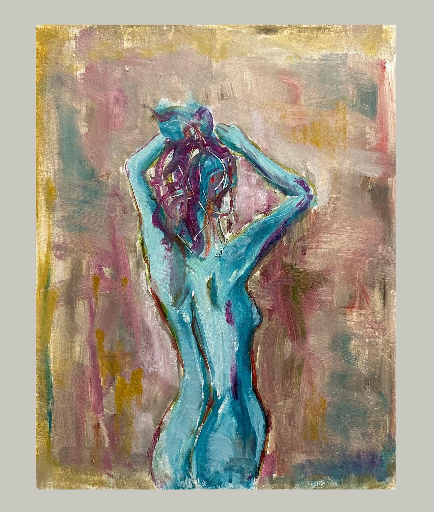 Nude study in Turquoise #1