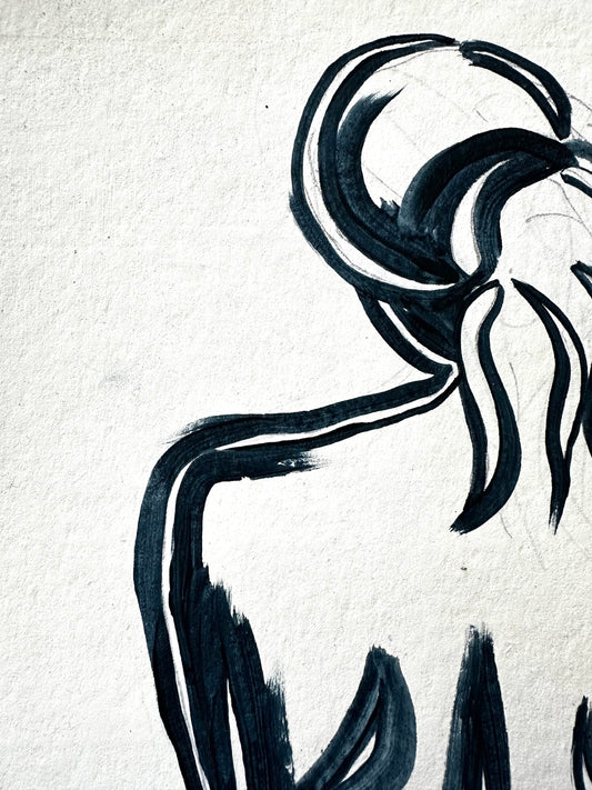 Seated Nude Abstract Painting