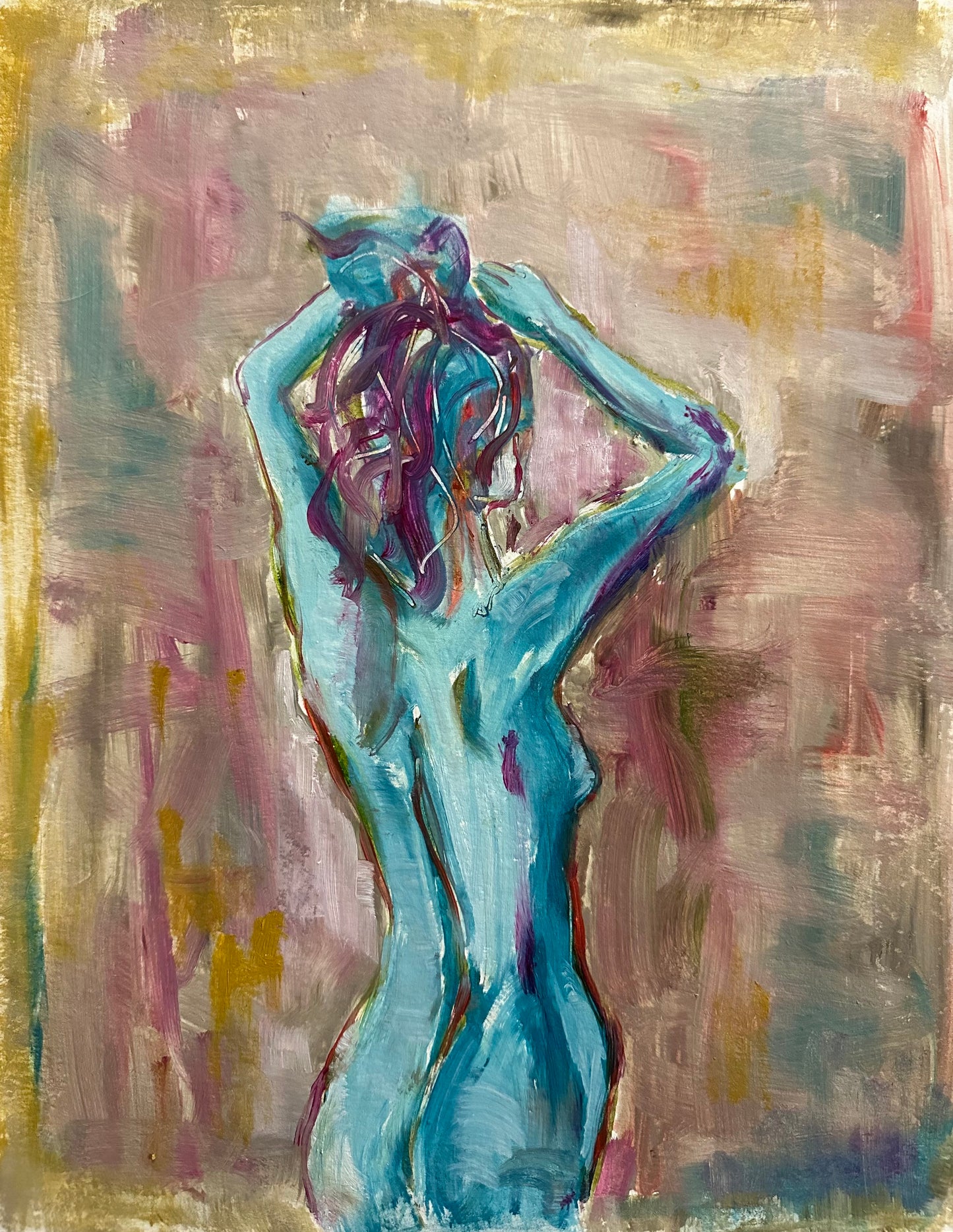 Nude study in Turquoise #1