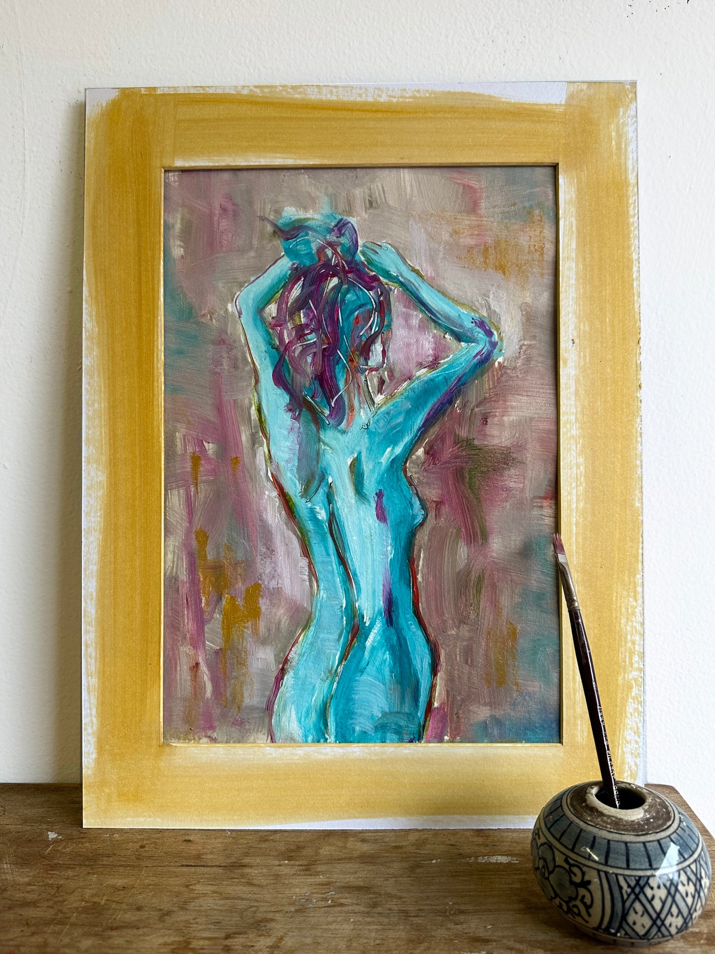 Nude study in Turquoise #1