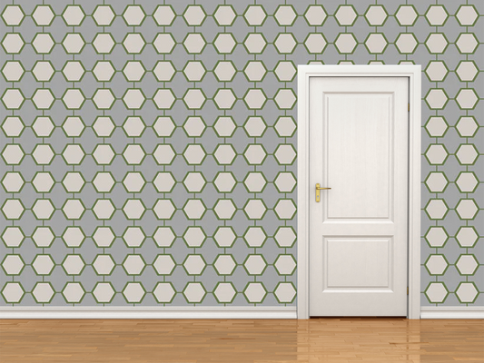 Magnolia Wallpaper Beige Geometric