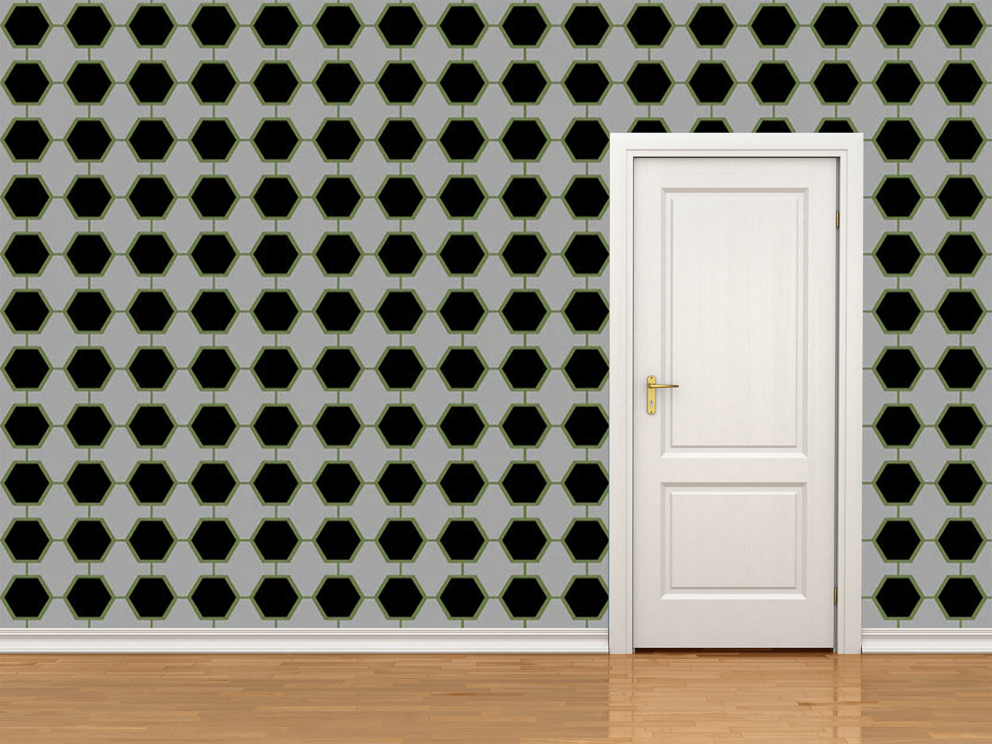 Magnolia Wallpaper Black Geometric