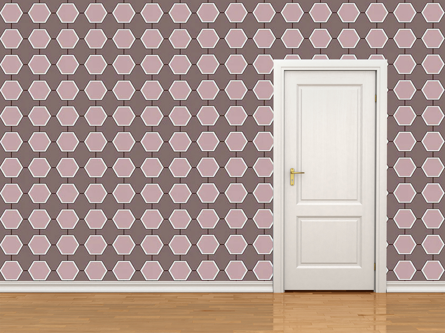 Magnolia Wallpaper Pink Geometric