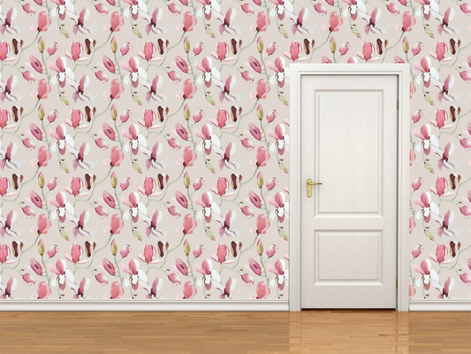 Magnolia Wallpaper Pink