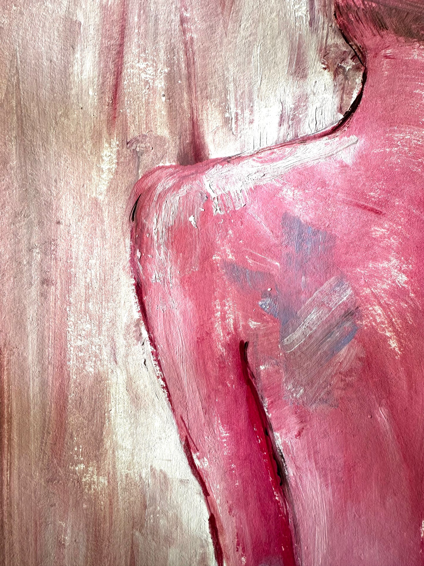 Pink Nude Abstract Painting