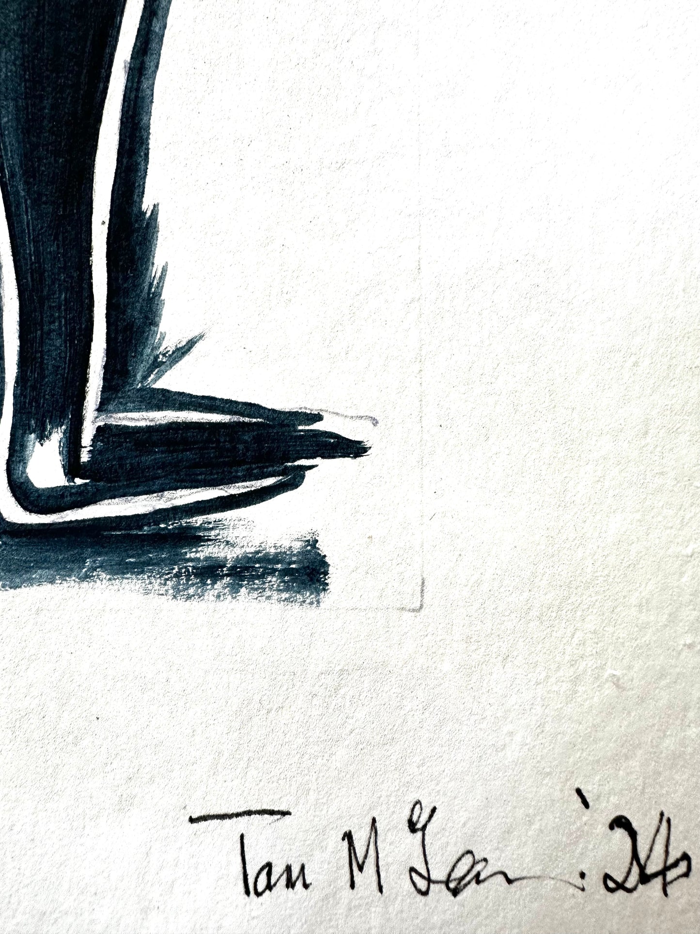 Seated Nude Abstract Painting